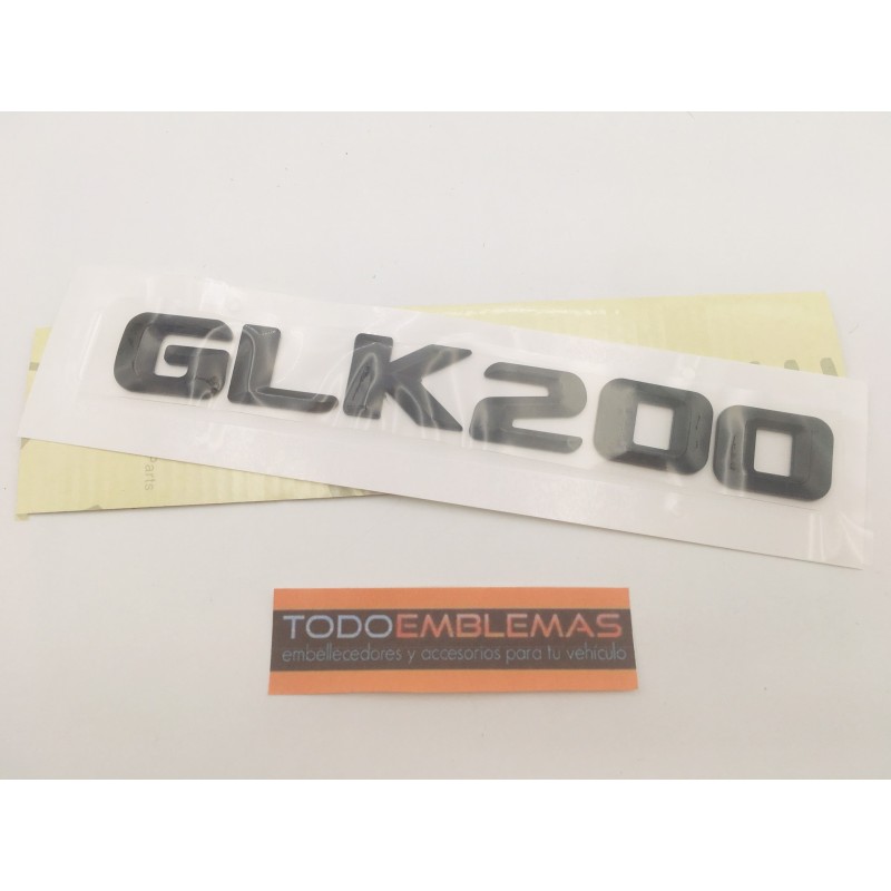 EMBLEMA LETRAS MERCEDES BENZ CLASE GLK GLK200 NEGRAS