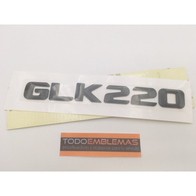 EMBLEMA LETRAS MERCEDES BENZ CLASE GLK GLK220 NEGRAS