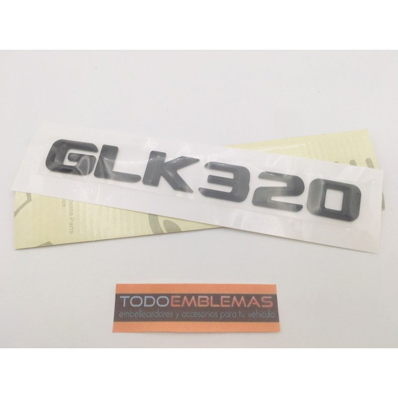 EMBLEMA LETRAS MERCEDES BENZ CLASE GLK GLK320 NEGRAS