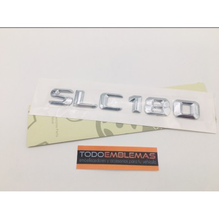 EMBLEMA LETRAS MERCEDES BENZ CLASE SLC SLC180 CROMADO