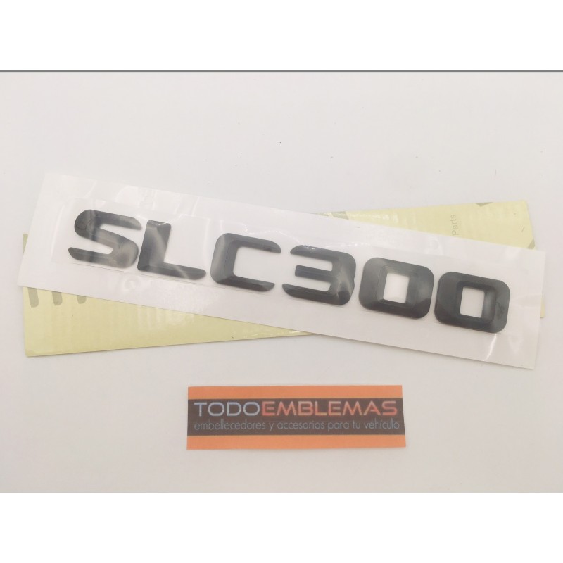 EMBLEMA LETRAS MERCEDES BENZ CLASE SLC SLC300 NEGRO