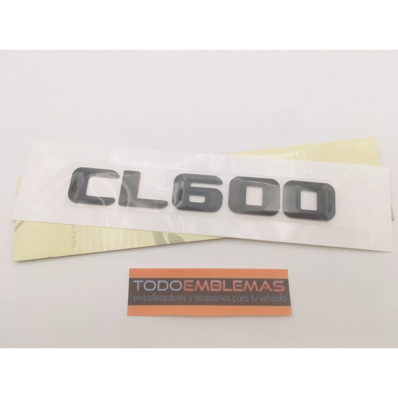 EMBLEMA LETRAS MERCEDES BENZ CLASE CL CL600 NEGRAS