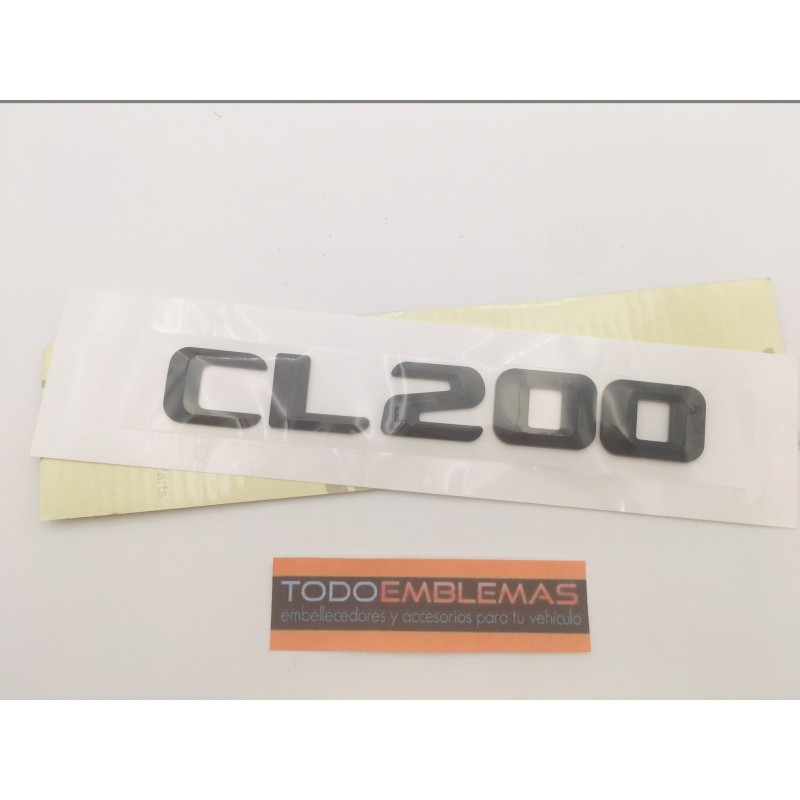 EMBLEMA LETRAS MERCEDES BENZ CLASE CL CL200 NEGRAS