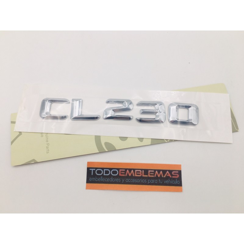 EMBLEMA LETRAS MERCEDES BENZ CLASE CL CL230 CROMADAS