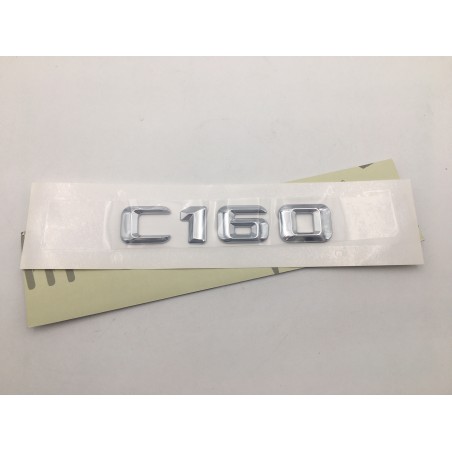 EMBLEMA LETRAS MERCEDES BENZ CLASE C C160 CROMADAS