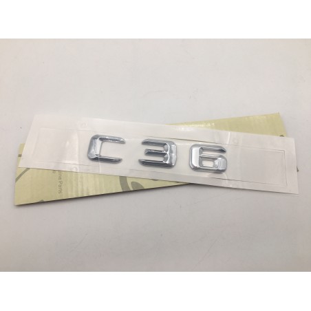 EMBLEMA LETRAS MERCEDES BENZ CLASE C C36 CROMADAS