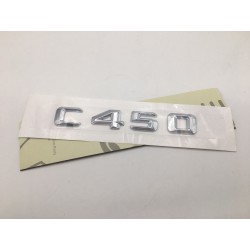 EMBLEMA LETRAS MERCEDES BENZ CLASE C C450 CROMADAS