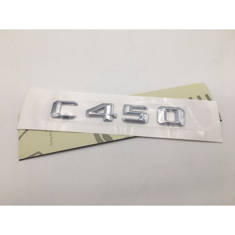EMBLEMA LETRAS MERCEDES BENZ CLASE C C450 CROMADAS