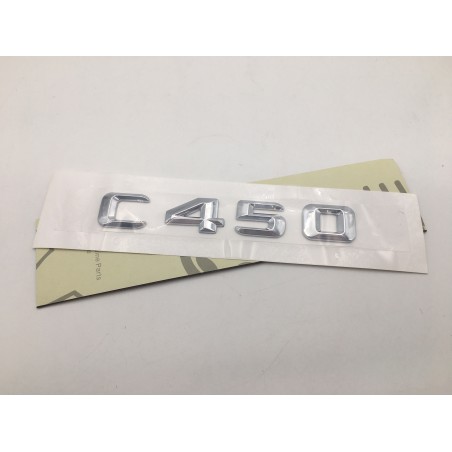 EMBLEMA LETRAS MERCEDES BENZ CLASE C C450 CROMADAS