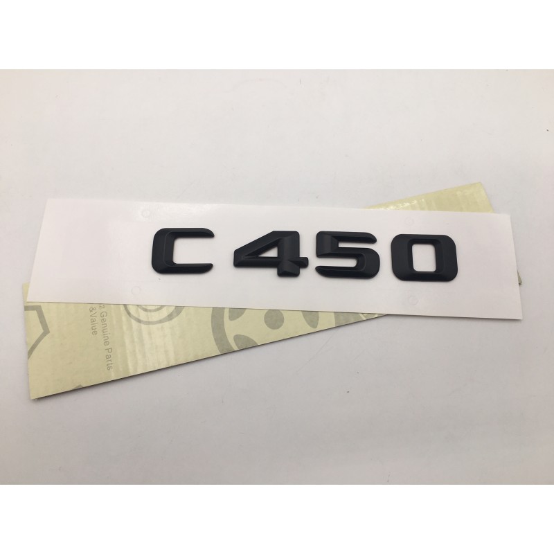 EMBLEMA LETRAS MERCEDES BENZ CLASE C C450 NEGRAS