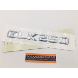 EMBLEMA LETRAS MERCEDES BENZ CLASE GLK GLK250 CROMADAS