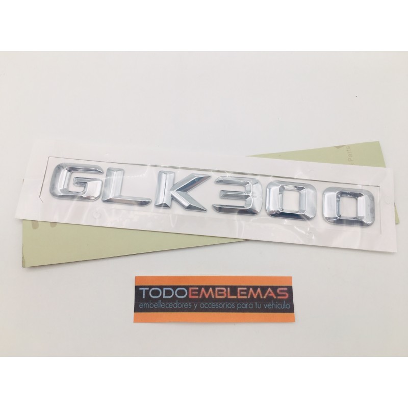 EMBLEMA LETRAS MERCEDES BENZ CLASE GLK GLK300 CROMADAS