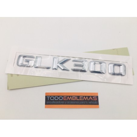 EMBLEMA LETRAS MERCEDES BENZ CLASE GLK GLK300 CROMADAS