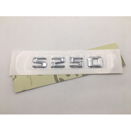 EMBLEMA LETRAS MERCEDES BENZ CLASE S S250 CROMADAS