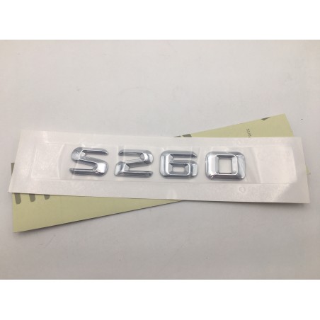 EMBLEMA LETRAS MERCEDES BENZ CLASE S S260 CROMADO
