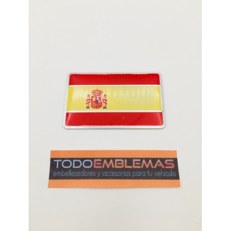 Emblema Placa Aluminio Bandera ESPAÑOLA 8x5cm
