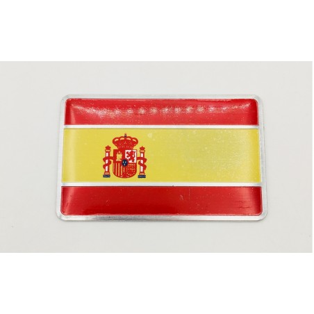 Emblema Placa Aluminio Bandera ESPAÑOLA 8x5cm