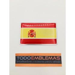Emblema Placa Aluminio Bandera ESPAÑOLA 8x5cm