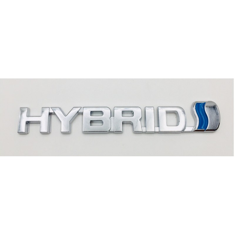 Emblema Placa TOYOTA HYBRID Cromado 152x20mm