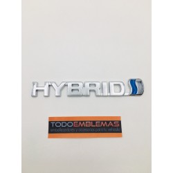 Emblema Placa TOYOTA HYBRID Cromado 152x20mm