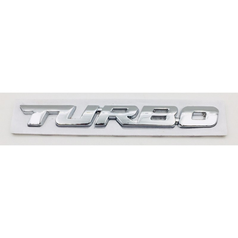 Emblema Placa TURBO Cromado 96x11mm
