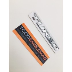 Emblema Placa TURBO Cromado 96x11mm