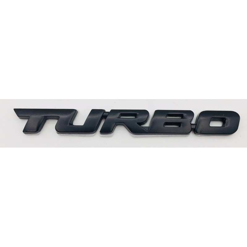 Emblema Placa TURBO Negro 96x11mm
