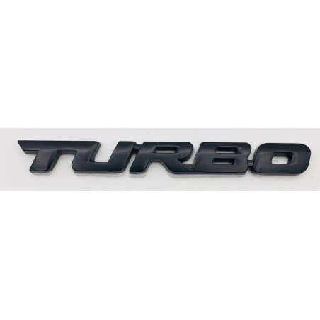 Emblema Placa TURBO Negro 96x11mm
