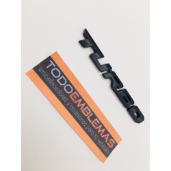 Emblema Placa TURBO Negro 96x11mm