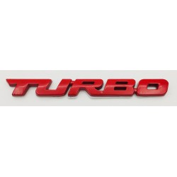Emblema Placa TURBO Rojo 96x11mm