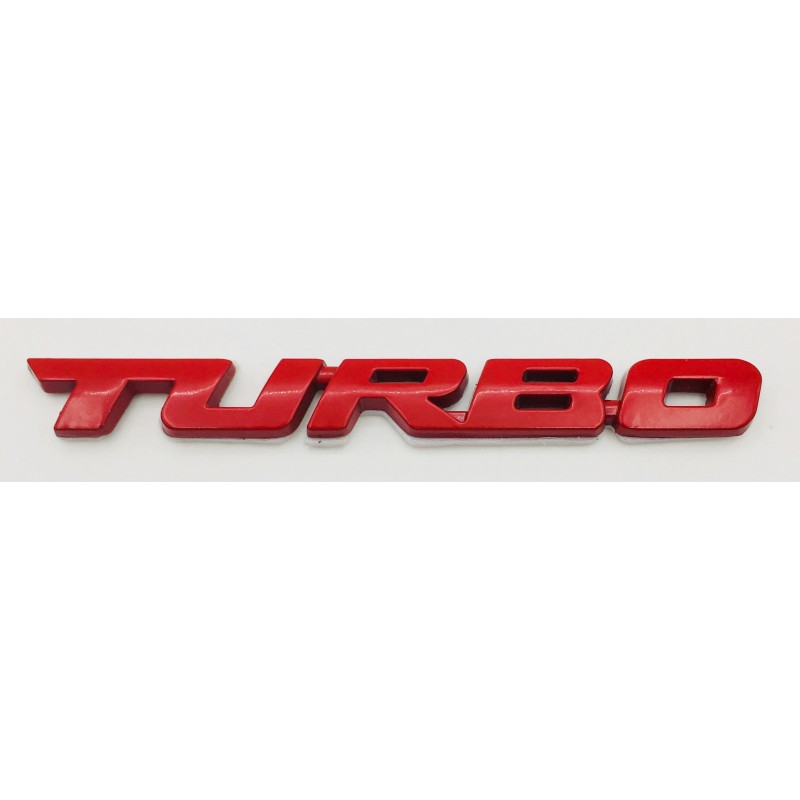 Emblema Placa TURBO Rojo 96x11mm