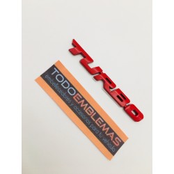 EMBLEMA TURBO ROJO