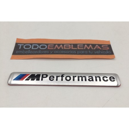 EMBLEMA BMW PERFORMANCE ALUMINIO 85x12mm