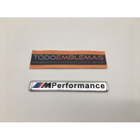 EMBLEMA BMW PERFORMANCE ALUMINIO 85x12mm