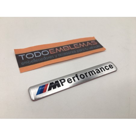 EMBLEMA BMW PERFORMANCE ALUMINIO 85x12mm