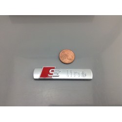 Emblema Lateral o Trasero AUDI Sline Plata Mate