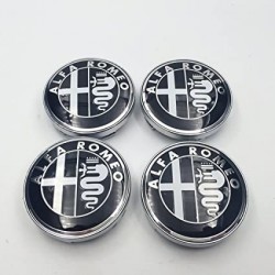 Chapas Adhesivas Centro de Rueda ALFA ROMEO Negras 56mm