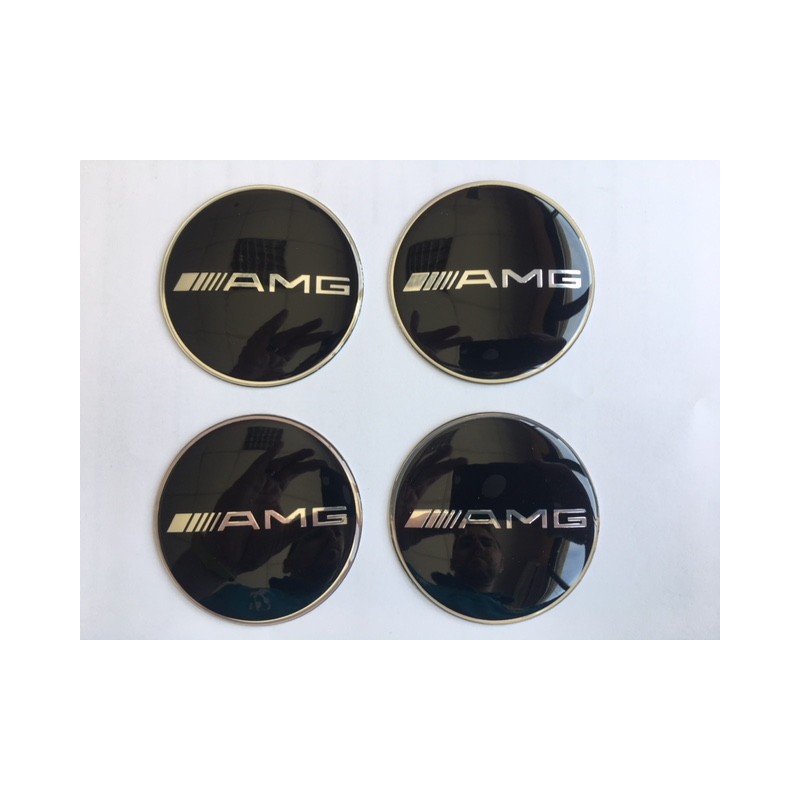 Chapas de centro de rueda mercedes amg negro 65mm