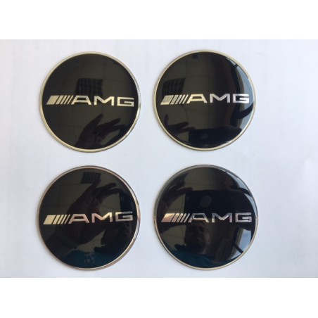 Chapas de centro de rueda mercedes amg negro 65mm