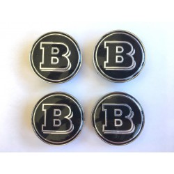 Chapas de centro de rueda Brabus negro 56mm