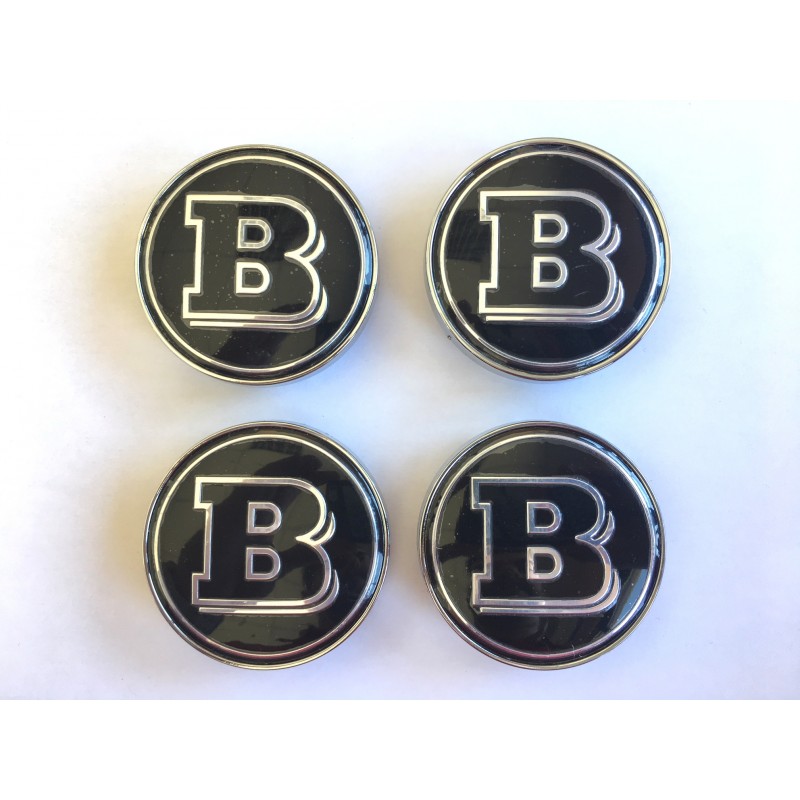 Chapas de centro de rueda Brabus negro 56mm