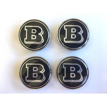 Chapas de centro de rueda Brabus negro 56mm