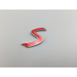 Emblema Trasero S MINI Cooper Rojo y Plata 45mm