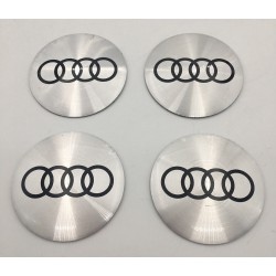 Chapas Adhesivas Centro de Rueda AUDI Plata 56mm