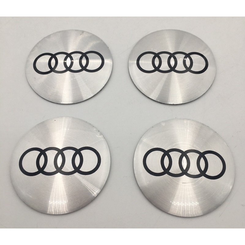 Chapas Adhesivas Centro de Rueda AUDI Plata 56mm