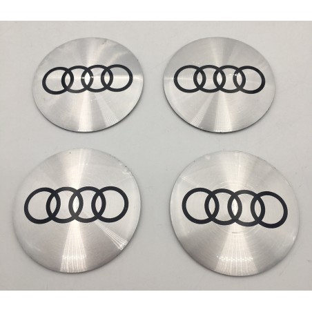Chapas Adhesivas Centro de Rueda AUDI Plata 56mm