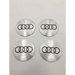 Chapas Adhesivas Centro de Rueda AUDI Plata 56mm
