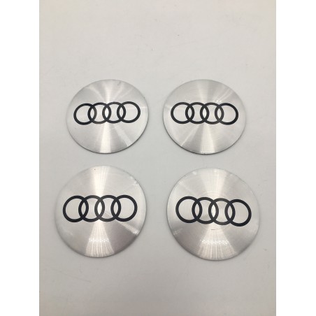 Chapas Adhesivas Centro de Rueda AUDI Plata 56mm