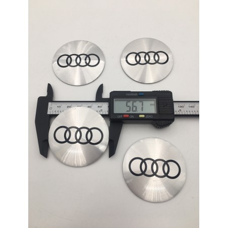 Chapas Adhesivas Centro de Rueda AUDI Plata 56mm