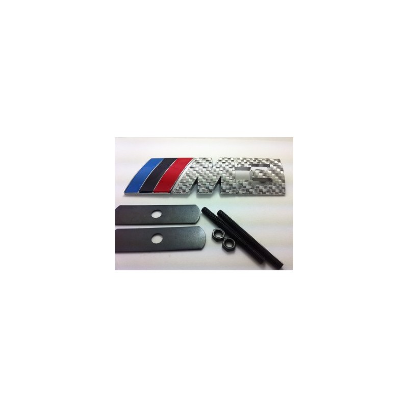 EMBLEMA PARRILLA BMW M3 Carbono Plata